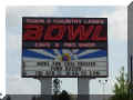 A closer view of the sign announcing the event.
