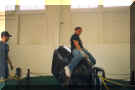 Brandon was bucked off!