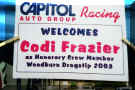 The welcome sign.