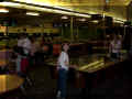 Me stepping up to have my turn playing air hockey.