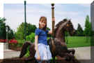 Me and the Riverfront Carousel statue.