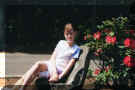 Sitting in the church yard.