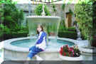 A beautiful fountain.  Isn't it pretty?