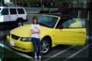This is the rent a car I picked out for us to travel in - I named it Tweety.
