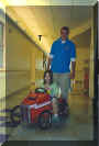 Me with Gabe, a really nice volunteer at Doernbecher.  He is applying to med schools and hopes to attend OHSU med school.  I really hope he makes it in there and I just know he will be a good doctor someday.
