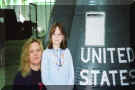Me and Mama Loni by a space capsule.